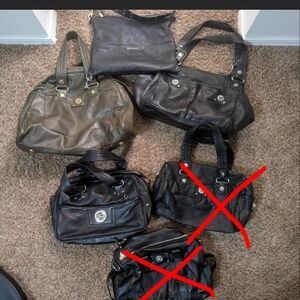Marc Jacobs Black and Olive Shoulder Bags Collection